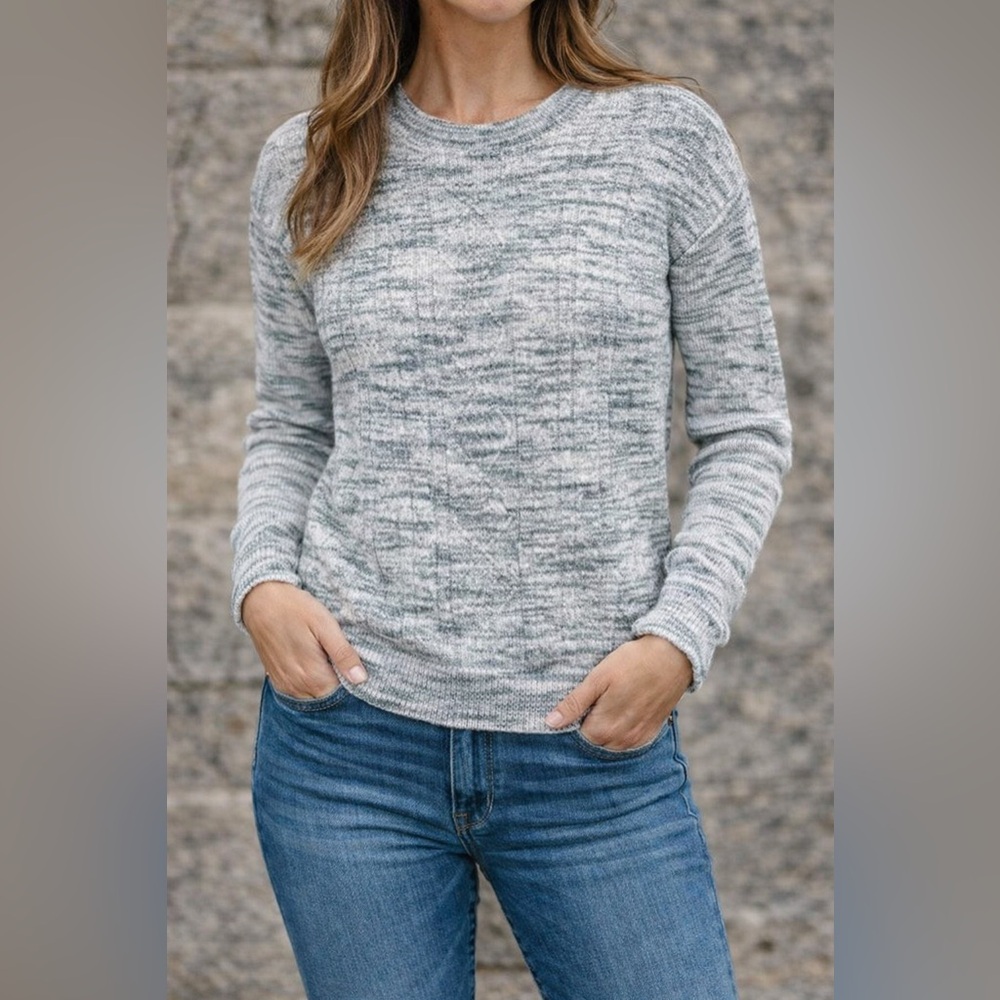 Kut from the Kloth Gray White Pink Knit Sweater‎ Large
